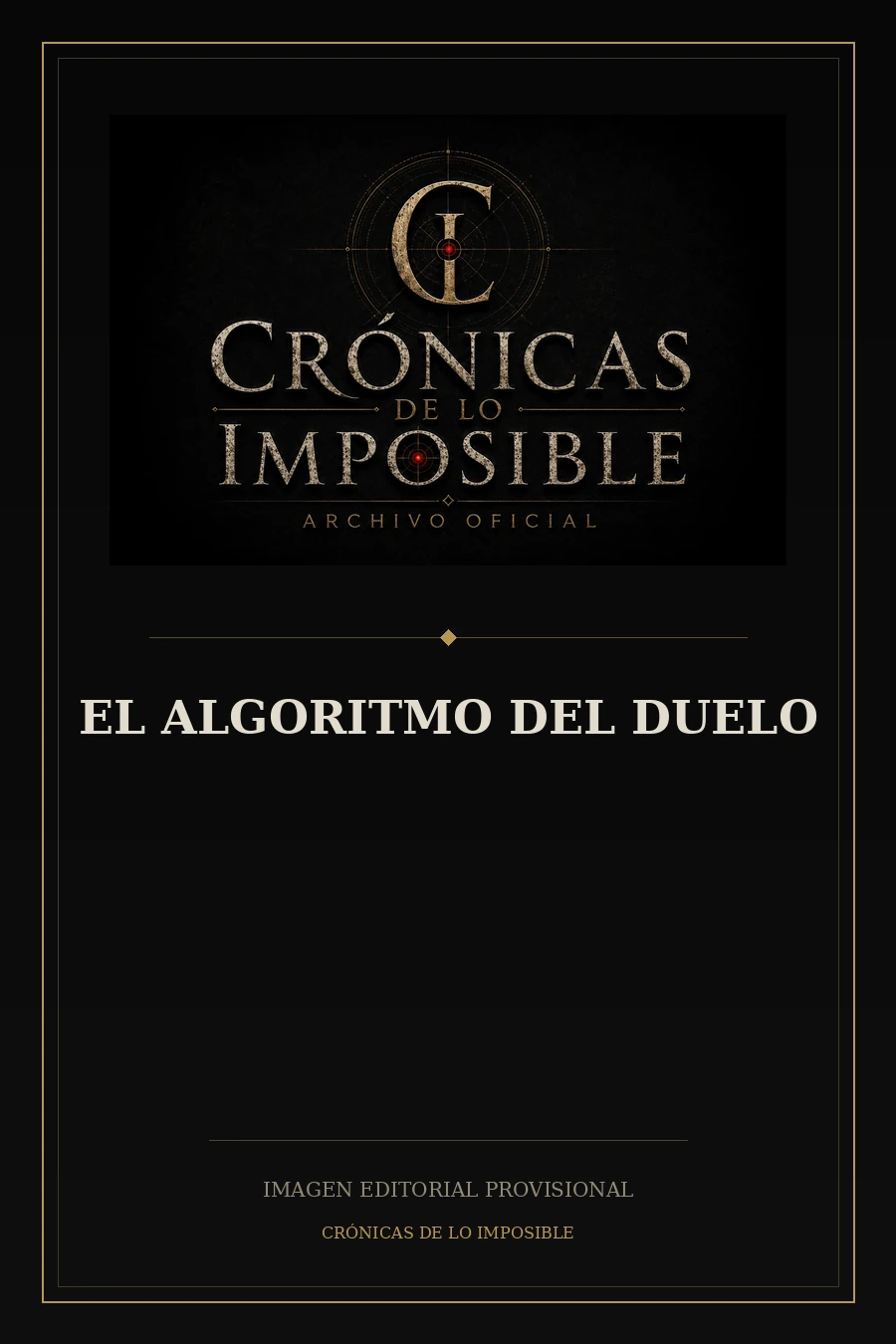 Imagen editorial provisional de El Algoritmo del Duelo