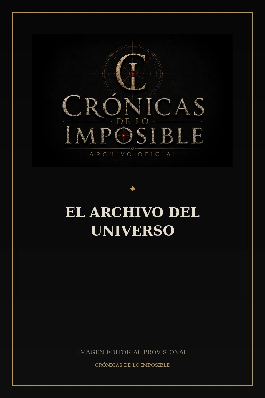 Imagen editorial provisional de El Archivo del Universo