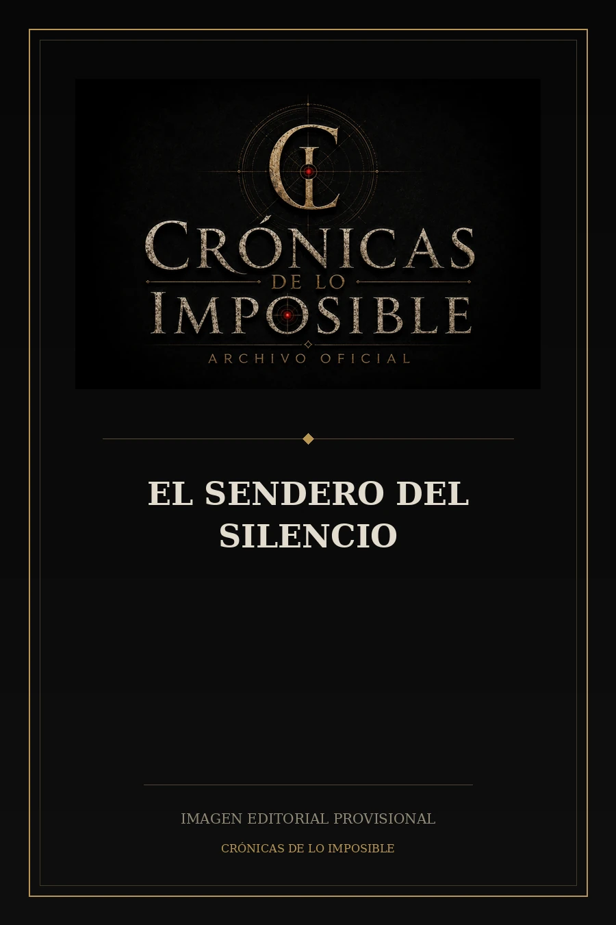 Imagen editorial provisional de El Sendero del Silencio