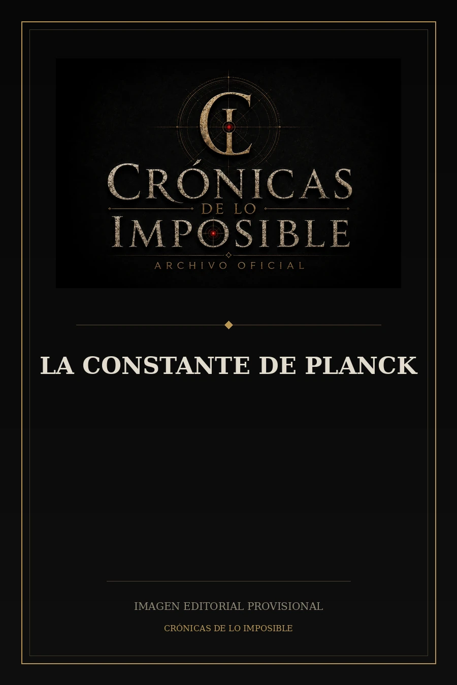 Imagen editorial provisional de La Constante de Planck