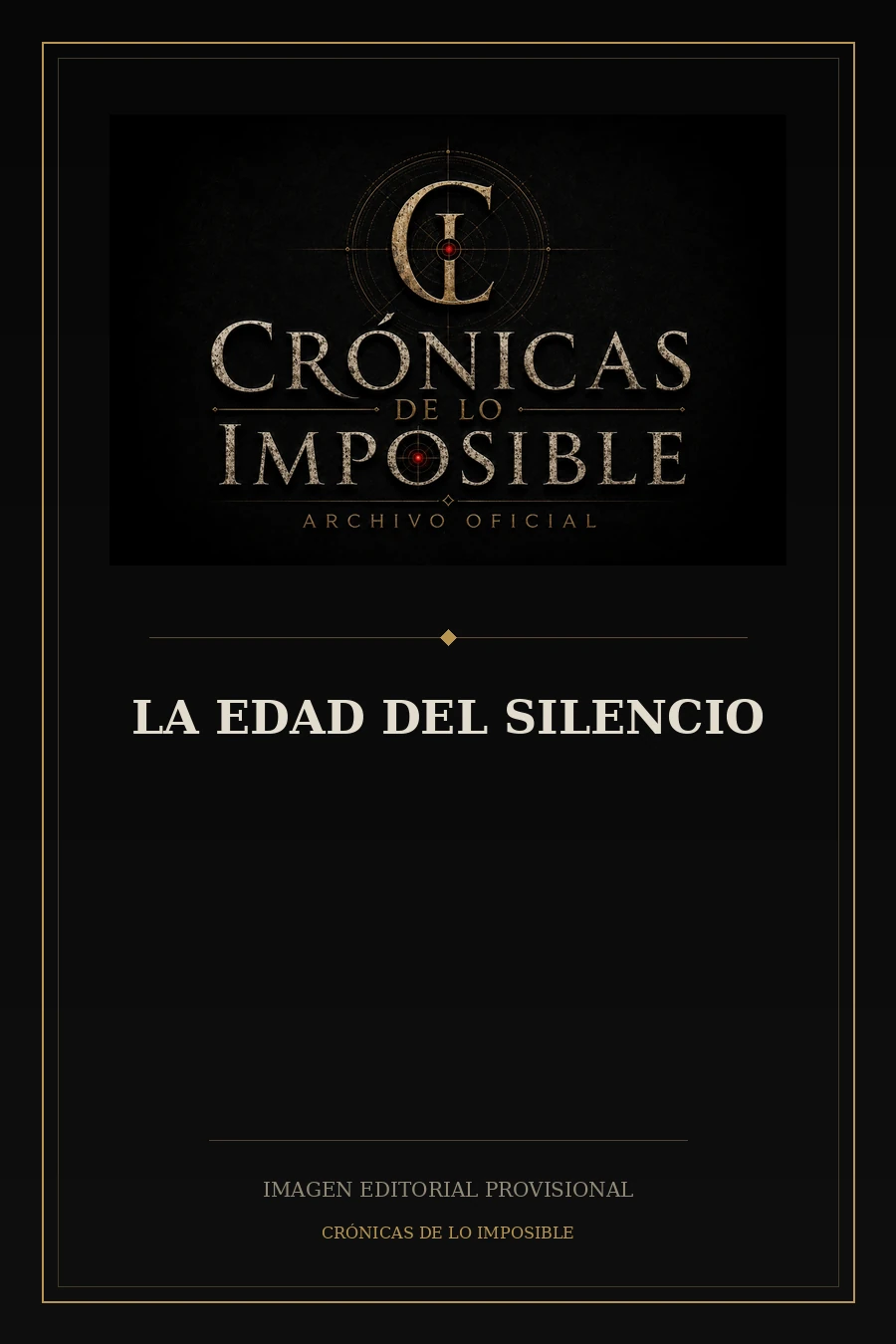 Imagen editorial provisional de La Edad del Silencio
