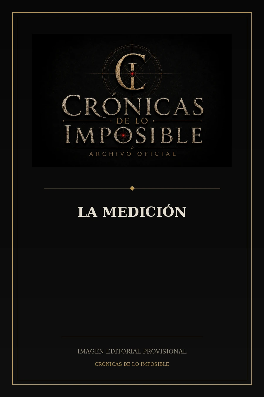 Imagen editorial provisional de La Medición